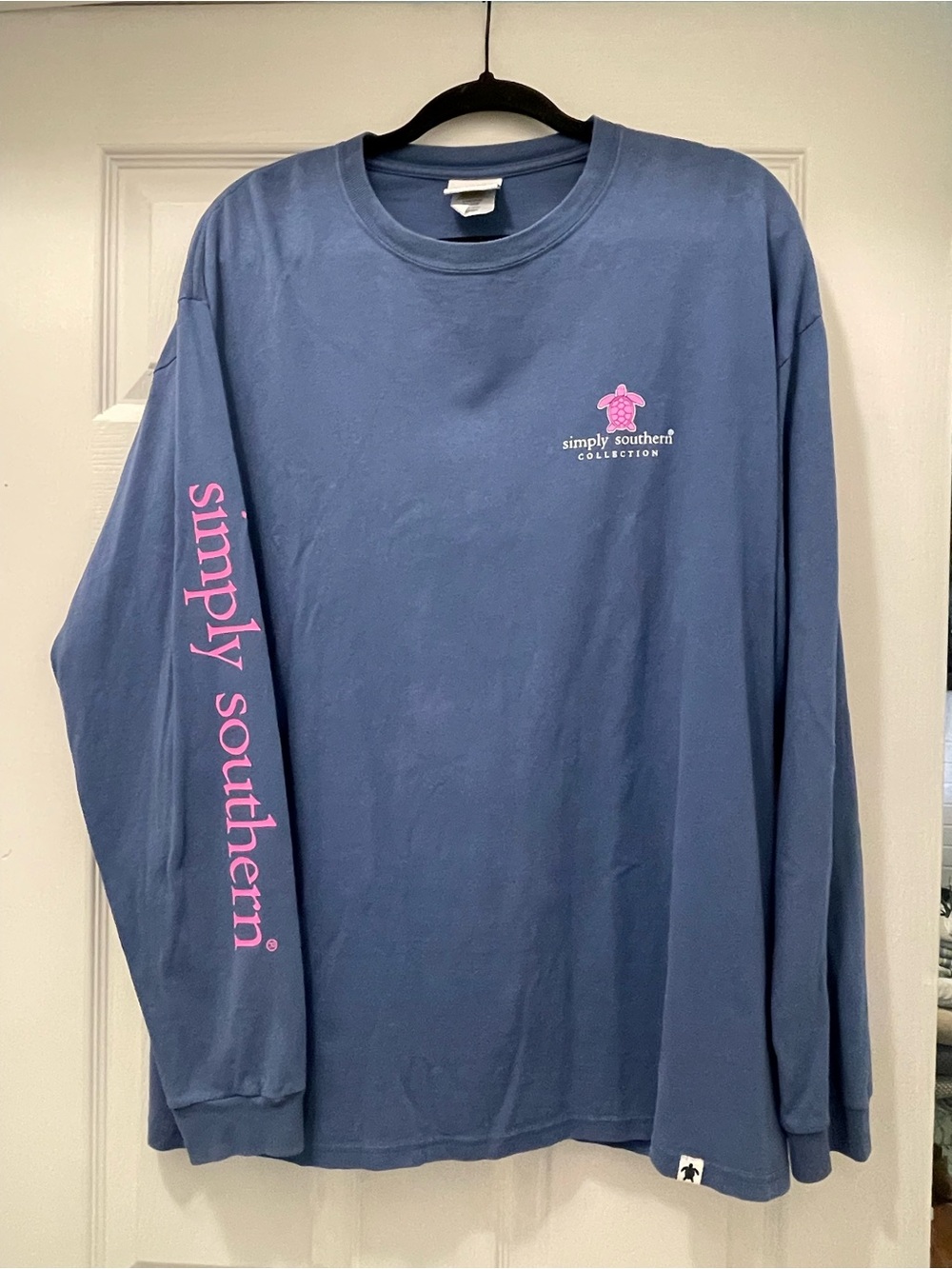 Simply Southern Stay Classy Prep Hard Turtle Long-Sleeve Tee Large